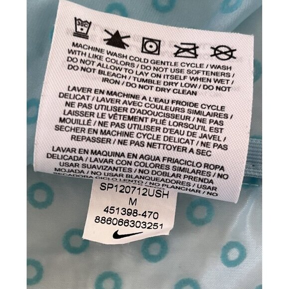 Nike Running Women's Sz M Blue Transparent Full Zip Windbreaker Hooded Jacket - Picture 6 of 10